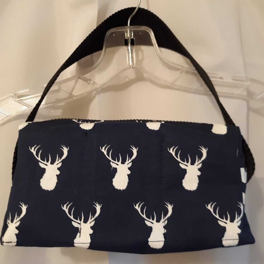 New Deer Travel bag Clutch Wallet Pouch Case Purse Blue White arm bag Western